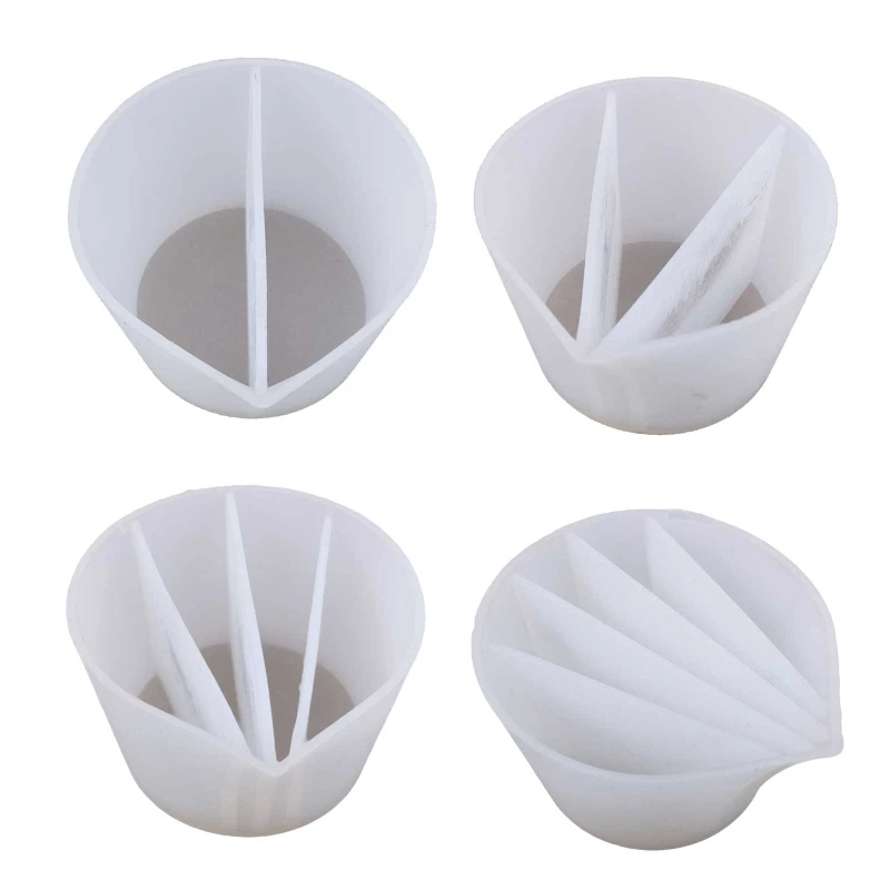 517F Clear Silicone Epoxy Resin Mixing Cups Distribution Measuring Cup DIY Epoxy Resin Tools for Jewelry Making Hobby Craft