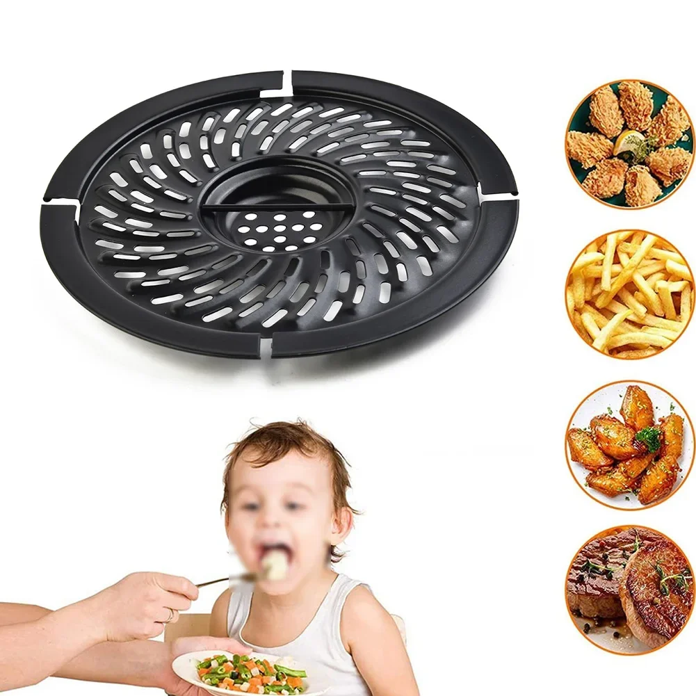 Air Fryer Mats Grill Cooking Pan Rack Round Square Non-Stick Food Separator Cooking Divider Kitchen Air Fryer Accessories,air fryer paper,air fryer rack,air fryer basket,air fryer liner,air fryer silicone mat