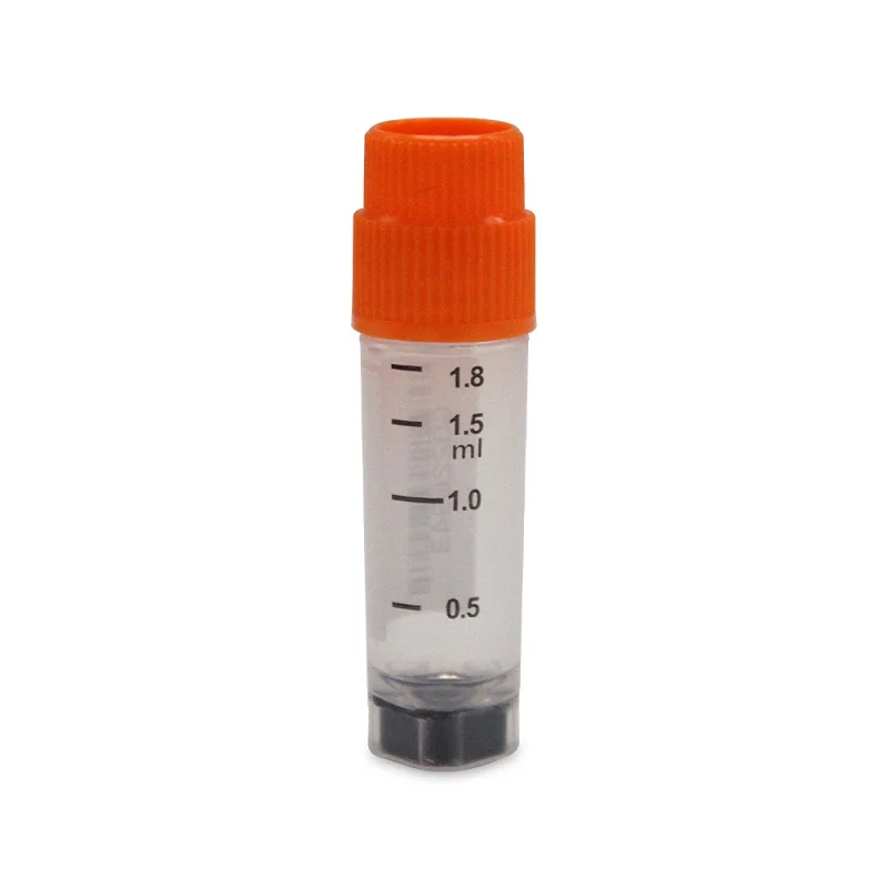LABSELECT 2D frozen storage tube, Orange outer rotating cover, Three sizes, 2D Barcoder Cryogenic Vial, 50 pieces/pack, 22357