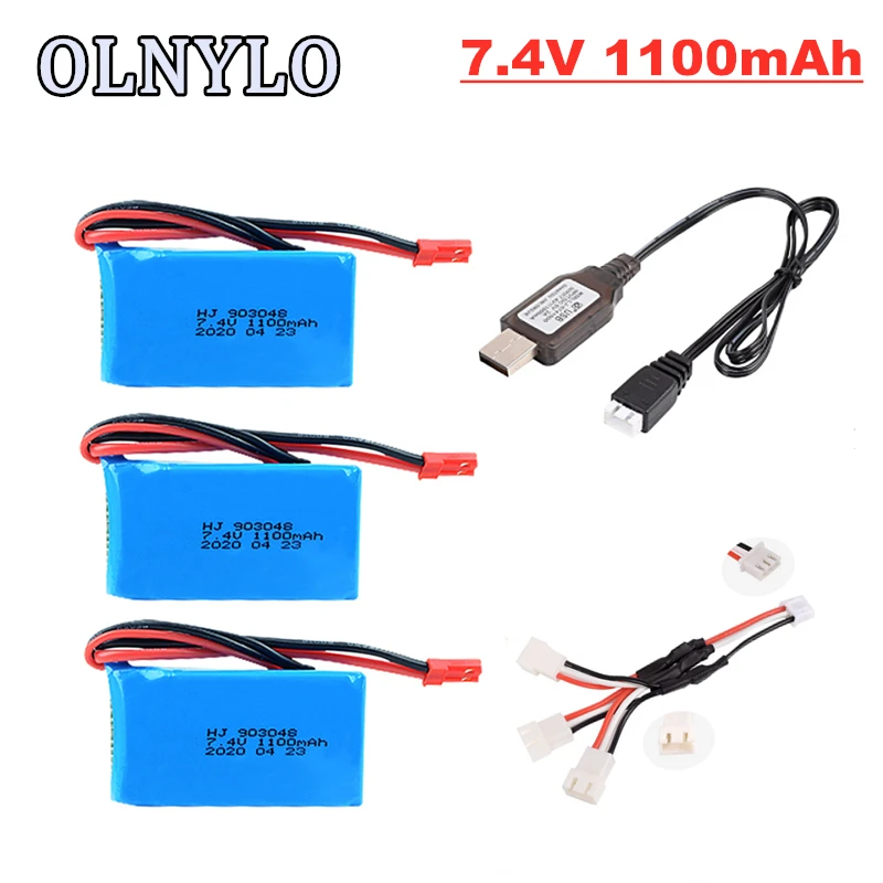 efaso Akku 7.4V 700mAh JST Stecker für Hubschrauber Feilun FX78C Maße