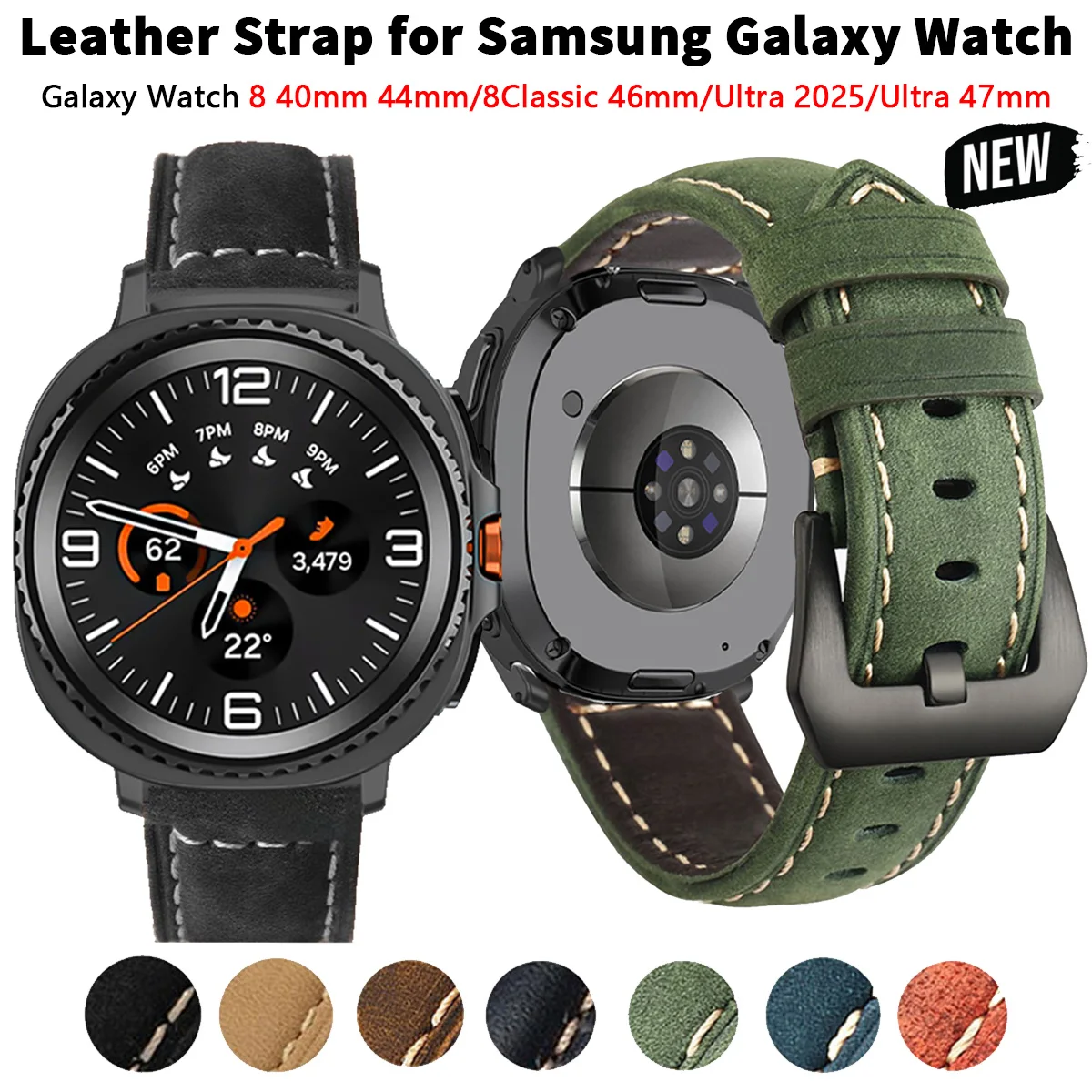 Premium Leather Wristband - No Gaps Design, Elegant Replacement Strap