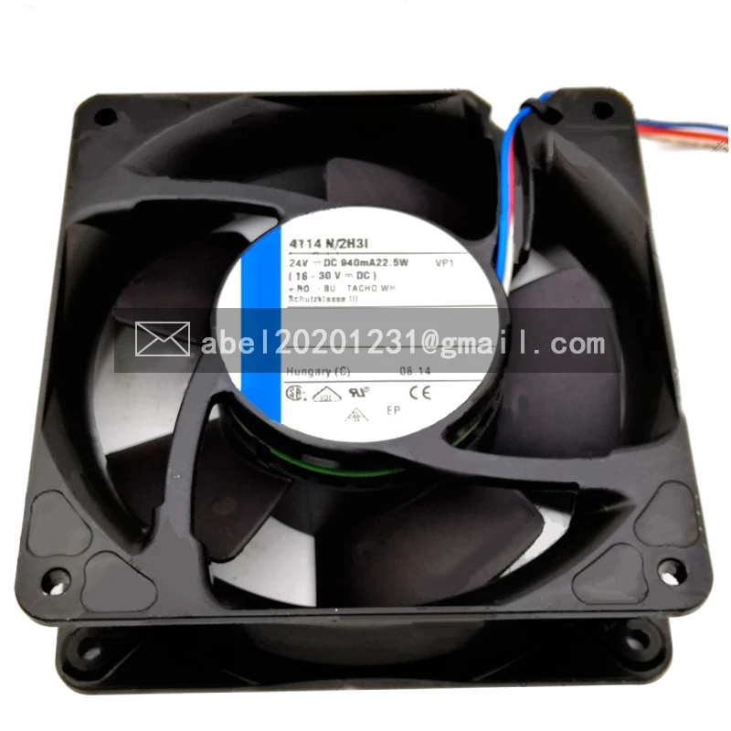 

BRAND NEW ORIGINAL 4114N/2H31 4114 N/2H 31 DC 24V 22.5W COOLING FAN 12038 12CM 120*120*38MM
