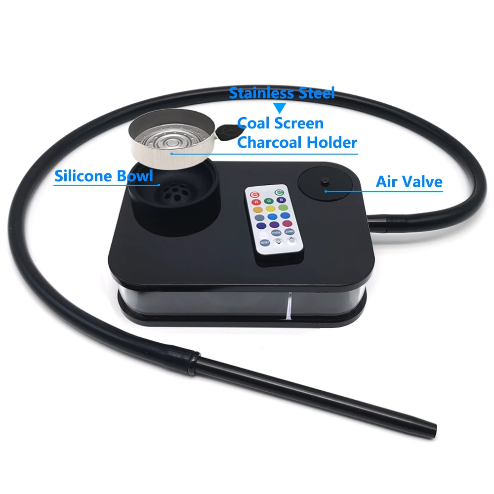 Square Acrylic Hookah Set with LED Light Bongs in Australian