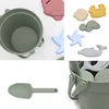 8Pcs Summer Beach Toys for Kids Soft Silicone Sandbox Set Beach Game Toy for Send Children Beach Play Sand Water Play Tools Swim 3