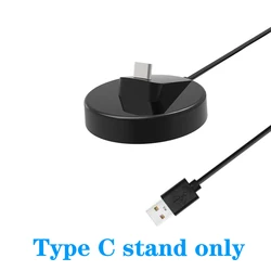 Universal USB Charging Dock and Cable Holder for Smartwatches and Earbuds (Type C Stand Black)