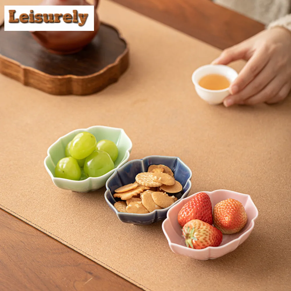 Creative Crabapple Dragon Pattern Fruit Dishes Handmade Plates for Food Household Hospitality Dishes Tea Ceremony Decoration