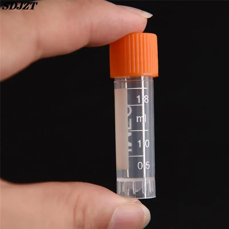 20pcs High Quality PP Lab Analysis Freezing Tubes Graduation Centrifuge Tube Volume Vials Bottles With Screw Cap 1.8ml