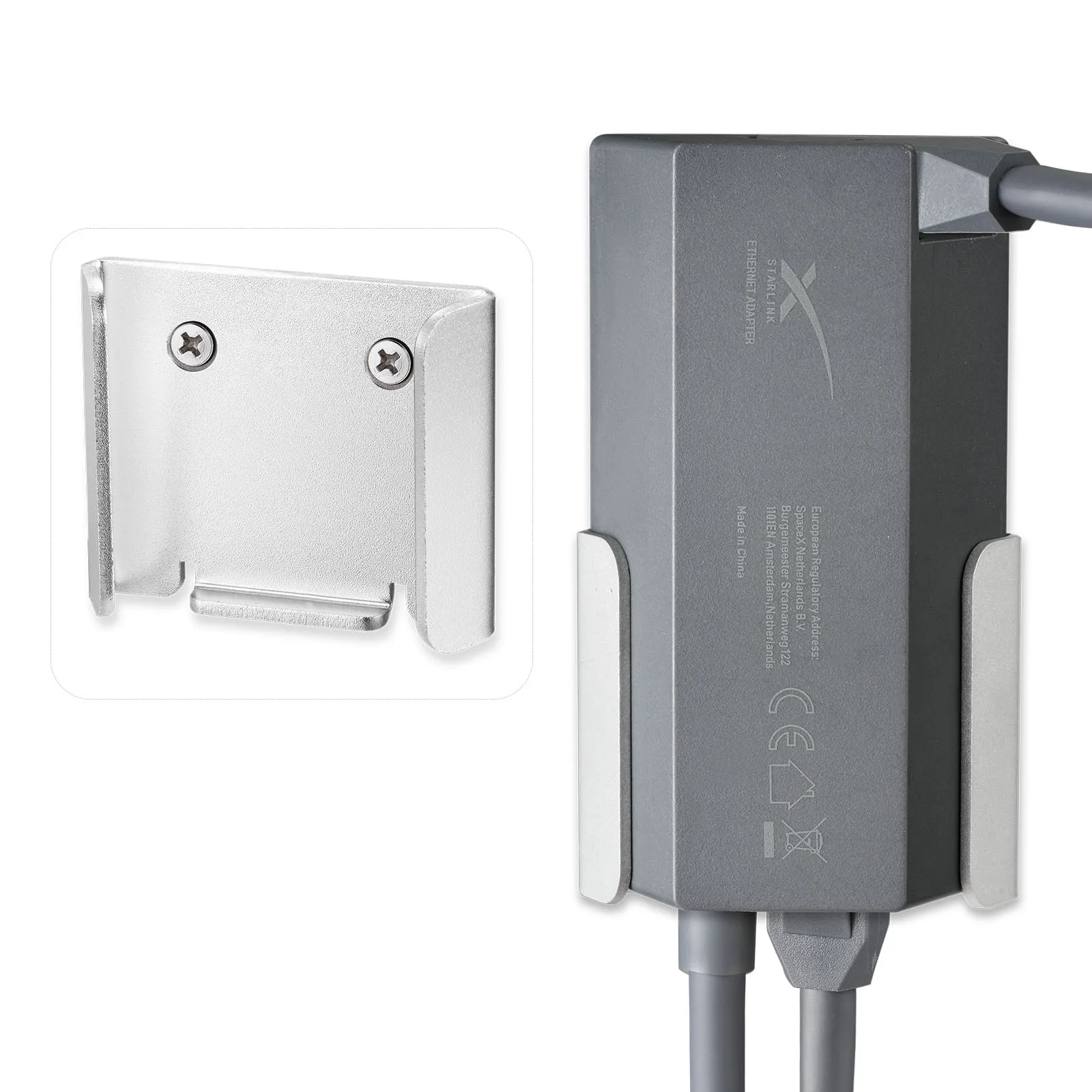 Aluminium Satellite Bracket Wall Mount for Starlink Ethernet Adapter