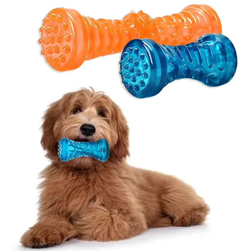 

Pet Dog Toys Rubber Resistant Bite Chew Interactive Toys For Puppy Pet Cleaning Teeth Built-in Sounding Toy Dog Accessories