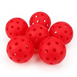 Durable Outdoor Pickleball Balls with 40 Holes - Available in Packs of 6, 12, or 24 (6Pcs Red)