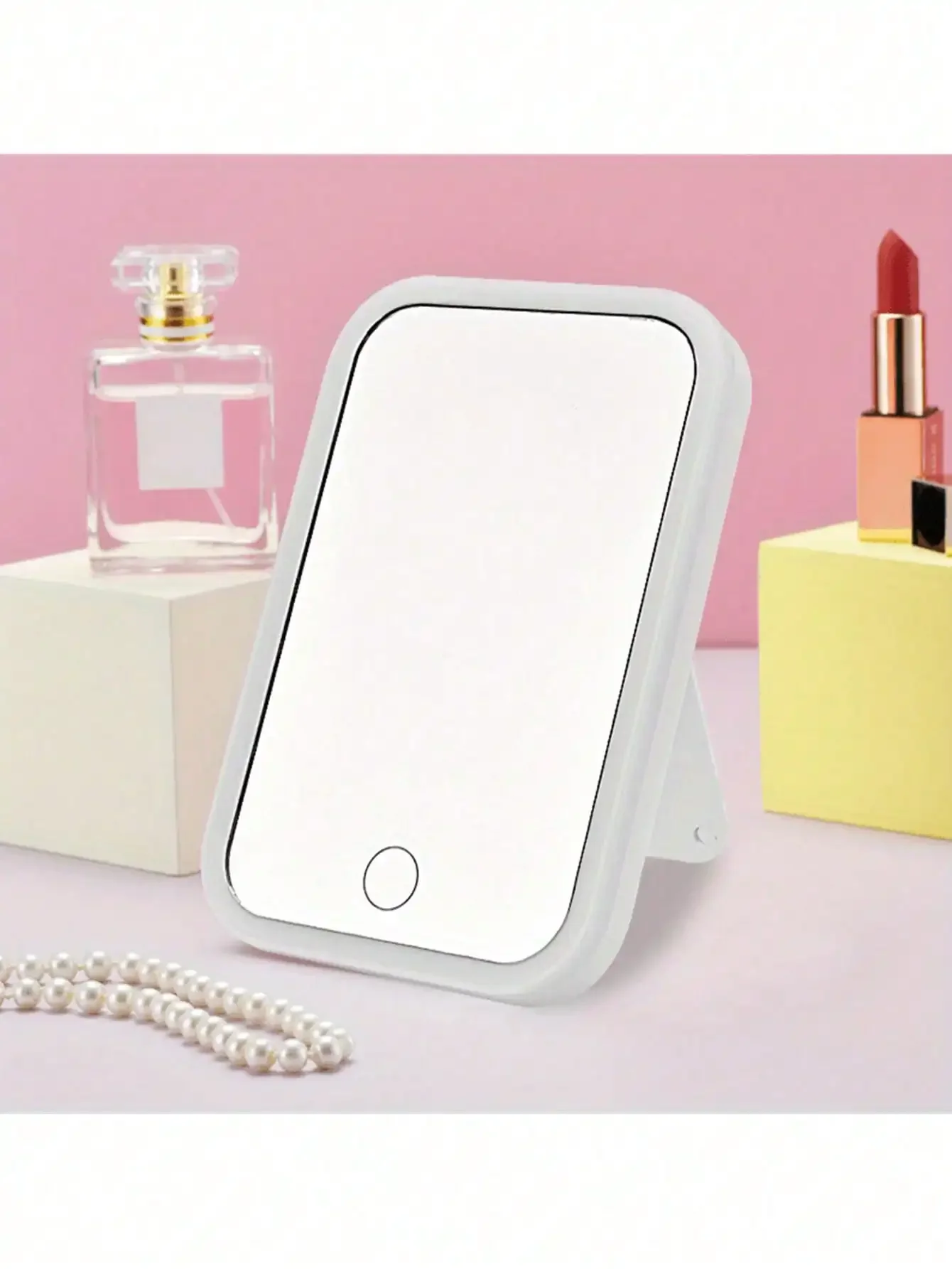 아름다움을 밝혀보세요: 조절 가능한 조광, 회전 및 보관 기능을 갖춘 LED 화장 거울 - USB 화장 거울