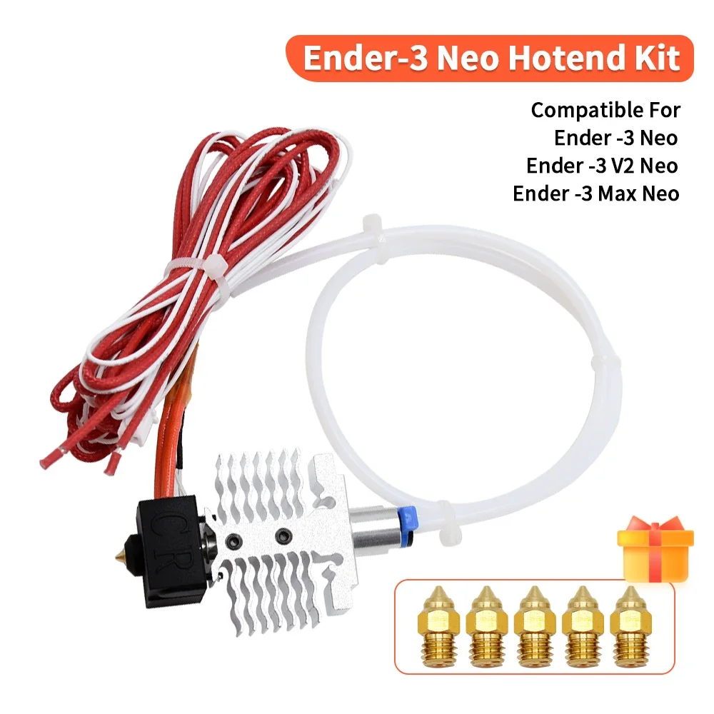 

3D Extruder Hotend Kit For Ender3 V2 Neo Max Neo 3D Printer Hot End with Silicone Socks and 0.4mm CR6-SE Nozzle