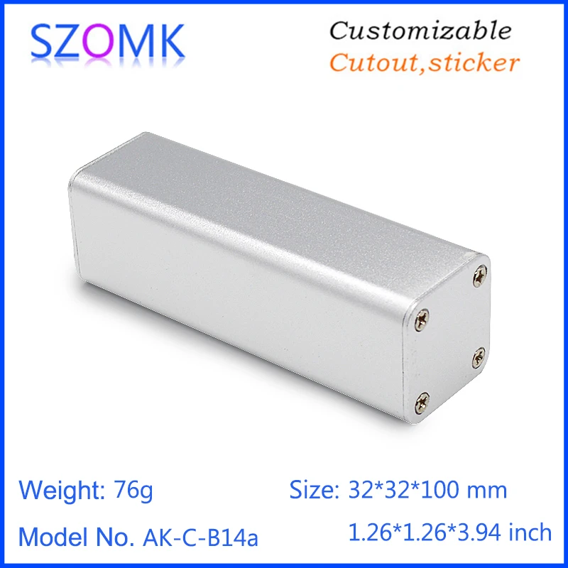 SZOMK 2Pcs 32*32*90mm china market of electronics aluminum enclosure diy control box hot sales szomk aluminum case