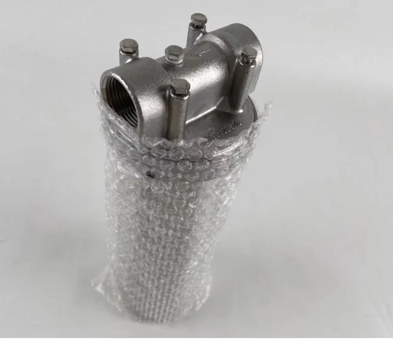 10 inches 304 Stainless steel hot water filter housing 1/2" 3/4" 1' for high temperature high flow