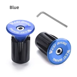 Aluminum Alloy Multi - Color Bike Handlebar End Plugs (Blue)