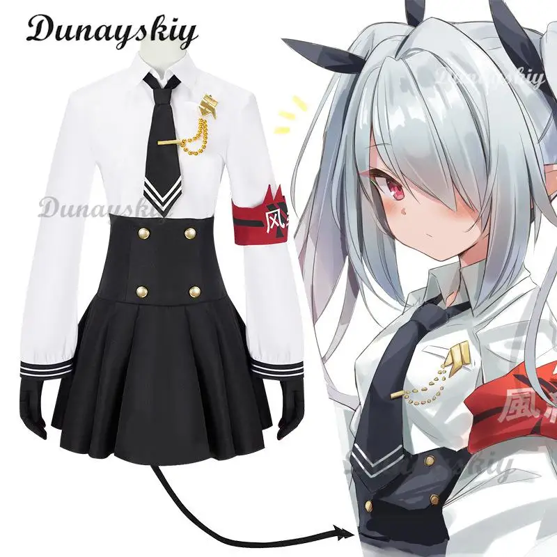 

Anime Blue Archive Siromi Iori Cosplay Costume For Women S-XL Girl Black Hoodie Sailor Suits Skirt White Bow-Tie Halloween