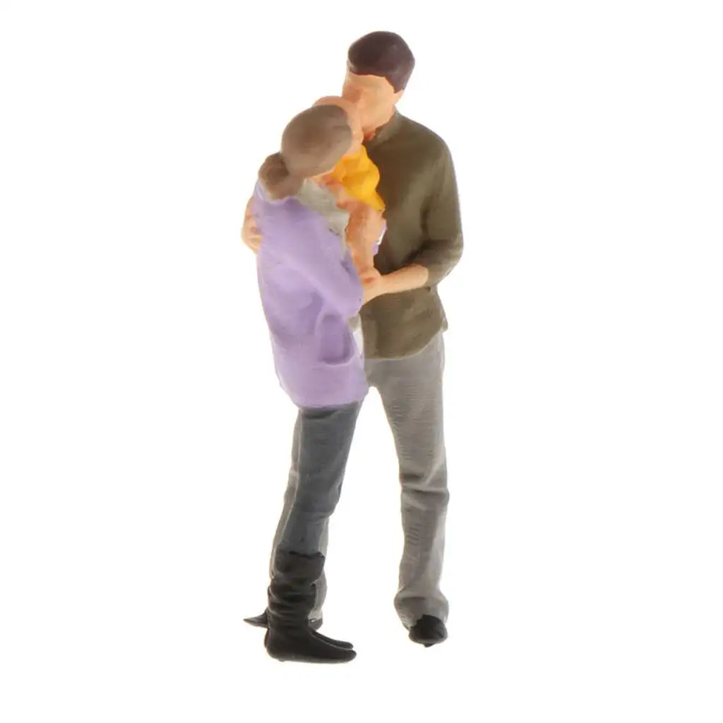

1/64 Tiny People Model Diorama Figure Home Street Scene Character a Happy Family Ornaments Collection