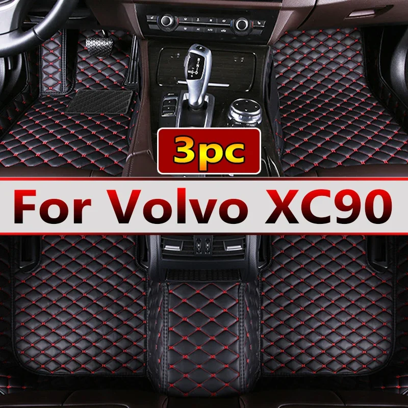 

Автомобильный напольный коврик для Volvo XC90 MK1 2002 ~ 2014, 7-местный грязеотталкивающий кожаный коврик, напольные покрытия для автомобилей, автомобильные аксессуары, внутренняя часть