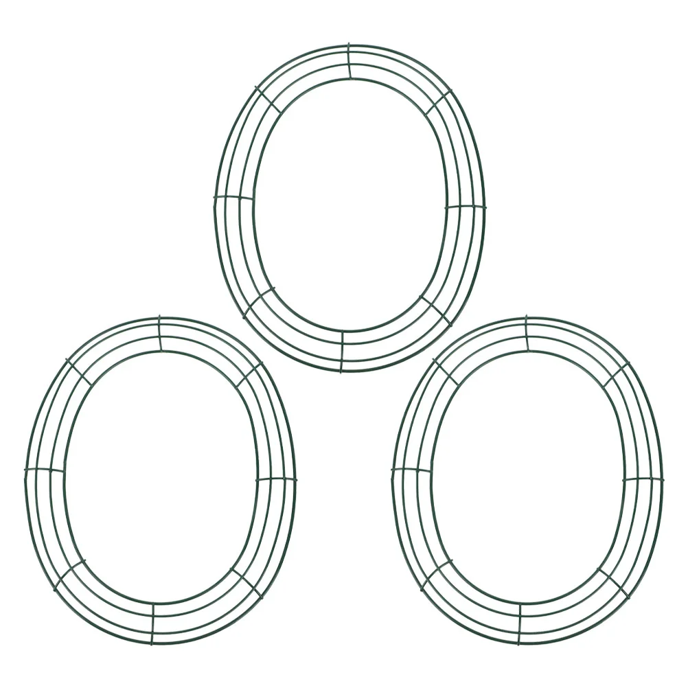 

Oval Shaped Wreath Frame Easter Egg Shaped Metal Wire Wreath Frame 30X25Cm Round Green Metal Diy Floral Crafts Wire Wreath