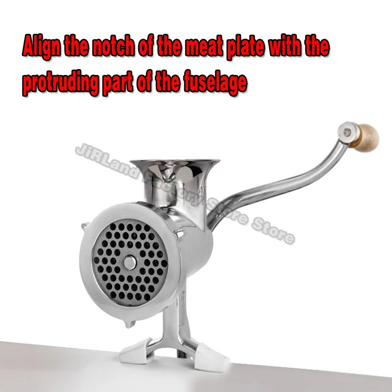 Description Picture 4 of item304 Stainless Steel Meat Grinder Blade Mincer Plate Disc Replacement Part for 8# Type Manual Meat Grinder Mincer Knife Accessory