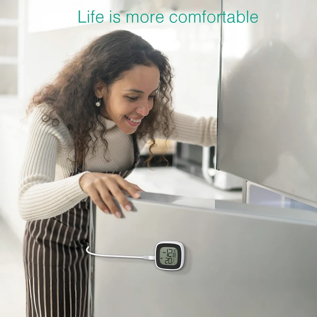 Termometro Digitale ORIA Per Frigorifero E Congelatore Con Sonda - Misura Temperatura E Umidità - Foto 8