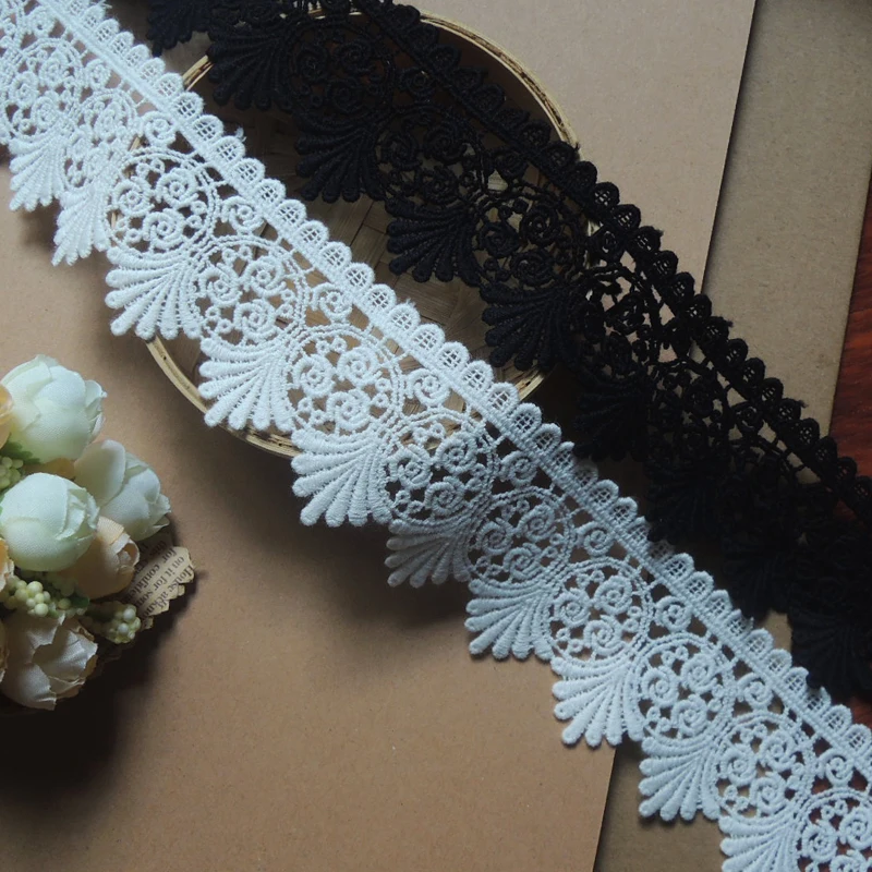 

19Yards 4.5cm Embroidery Cotton Lace Ribbon Handmade DIY Material Garment Needlework Sewing Accessories Clothing Fabric 593