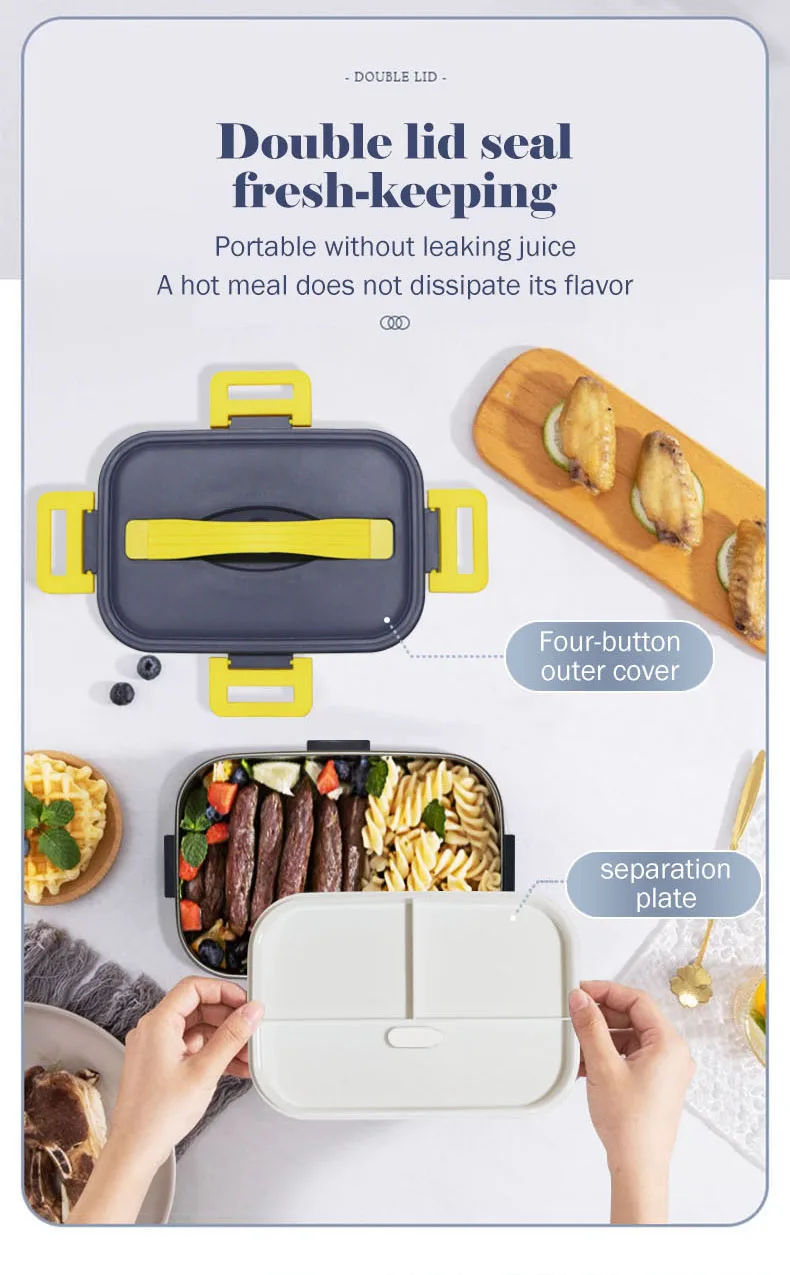 Description Picture 5 of itemNew 80W Car Electric Lunch Box Portable Heating Water Free Heating Insulated Lunch Box Household Car Electric Lunch Box.