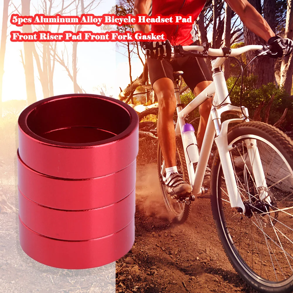 1/2/4set Aluminum Alloy Bike Headset Washer Mountain Bicycle Front Fork Washer Bike Stem Handlebar Spacers Ring Gasket