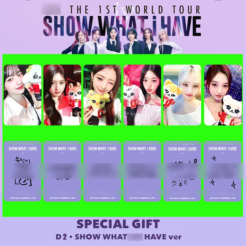 6pcs/set Kpop IVE Seoul World Tour Small Card World Tour Concert Album LOMO Card YUJIN LIZ WONGYONG Postcard Photo Card