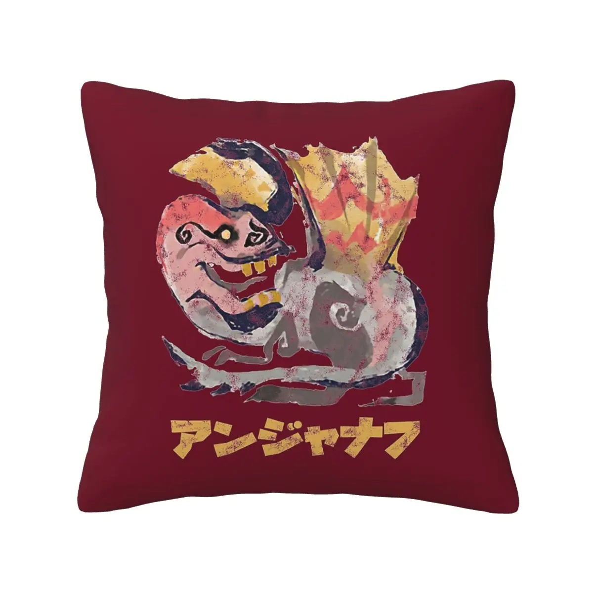 Наволочка с изображением монстра Хантера Rise Anjanath Kanji Icon, Мягкая Наволочка для подушки, декоративная подушка, чехол для дома с двусторонним рисунком