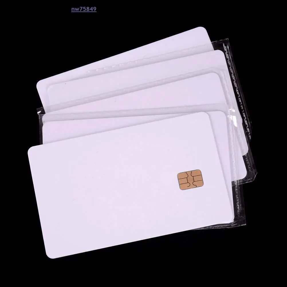 5 Pack White Contact SLE4428 Chip Smart IC Blank PVC SLE4442 Chip Blank Card Available 10 Years
