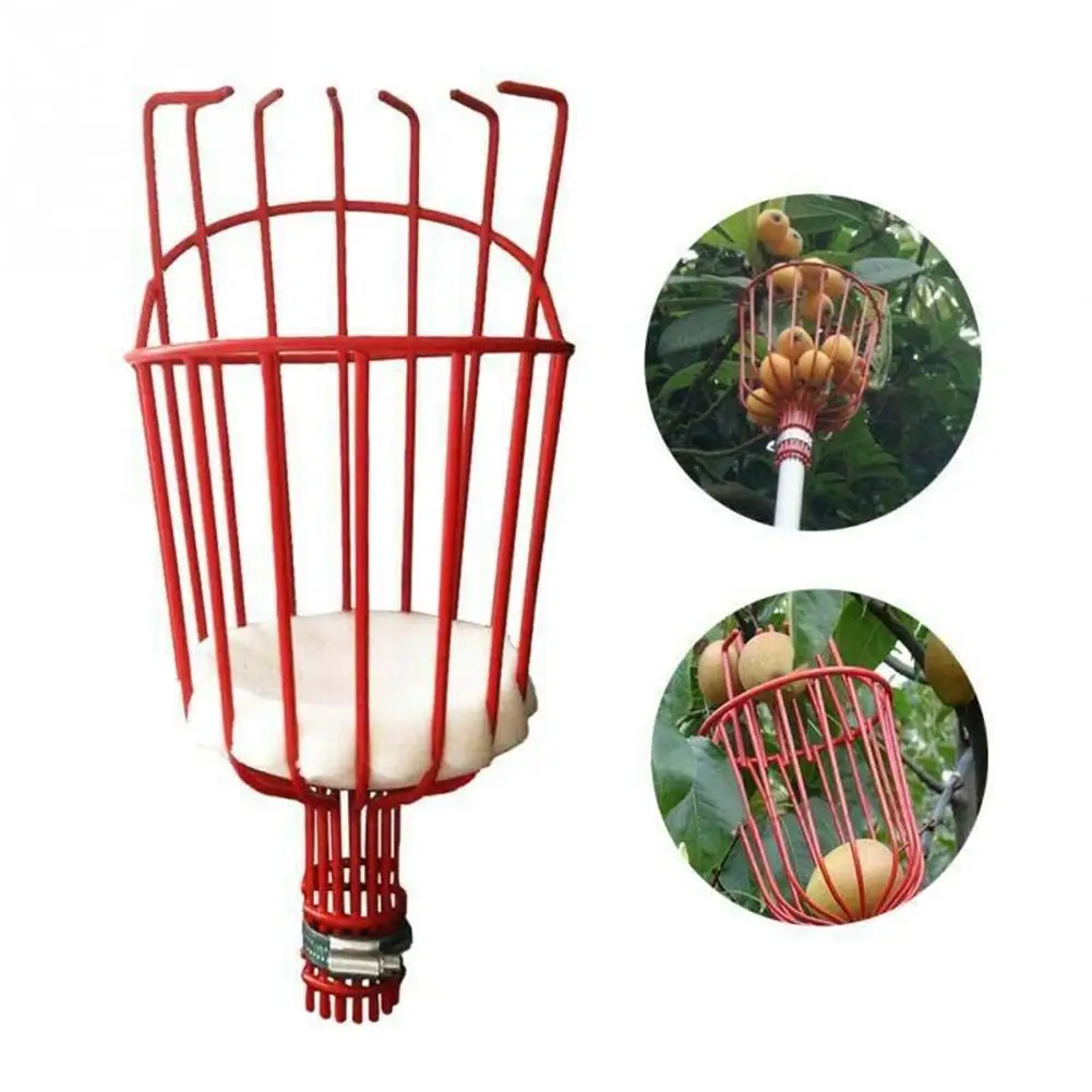Portable Deep Basket Fruit Picker Head Convenient Picker Catcher Garden Tools Farm Picking Device For Parks Farms Gardens