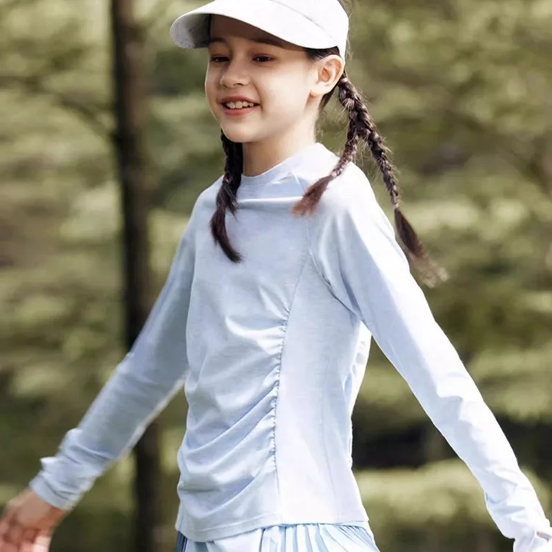 Girls Long Sleeved Shirt Tennis Children Outdoor Sports T-Shirts Lightweight Athletic Quick Dry Running Tee Fitness Yoga Clothes 5 Sba0682603ef24f89999ffcdbb7f27eeb4