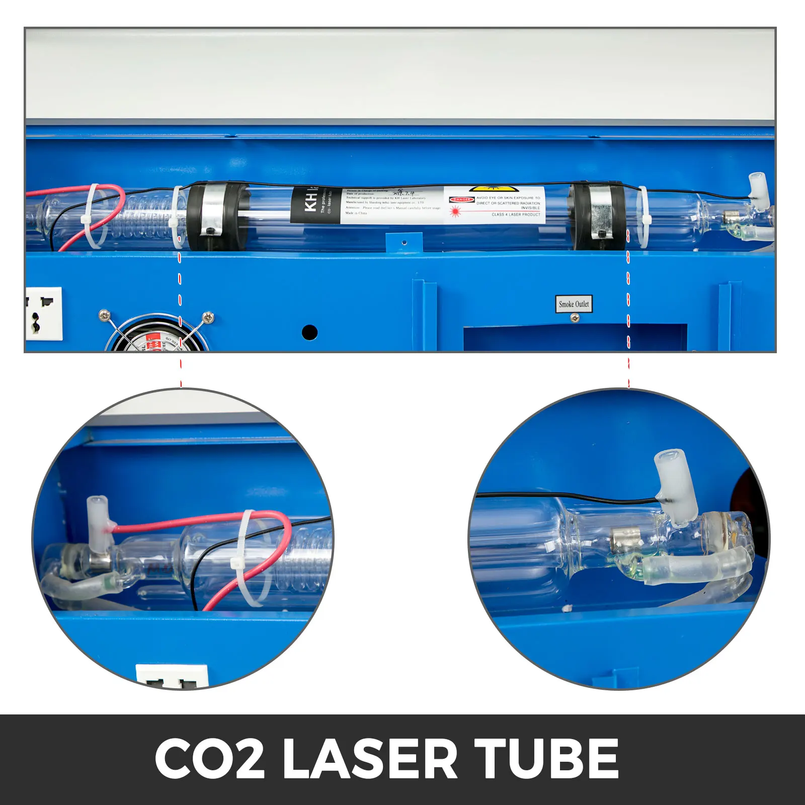 CO2 laser tube detail