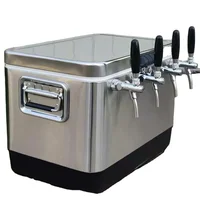 Draft beer Stainless steel coil cooler with 4 taps for outdoor draft beer dispensers 1