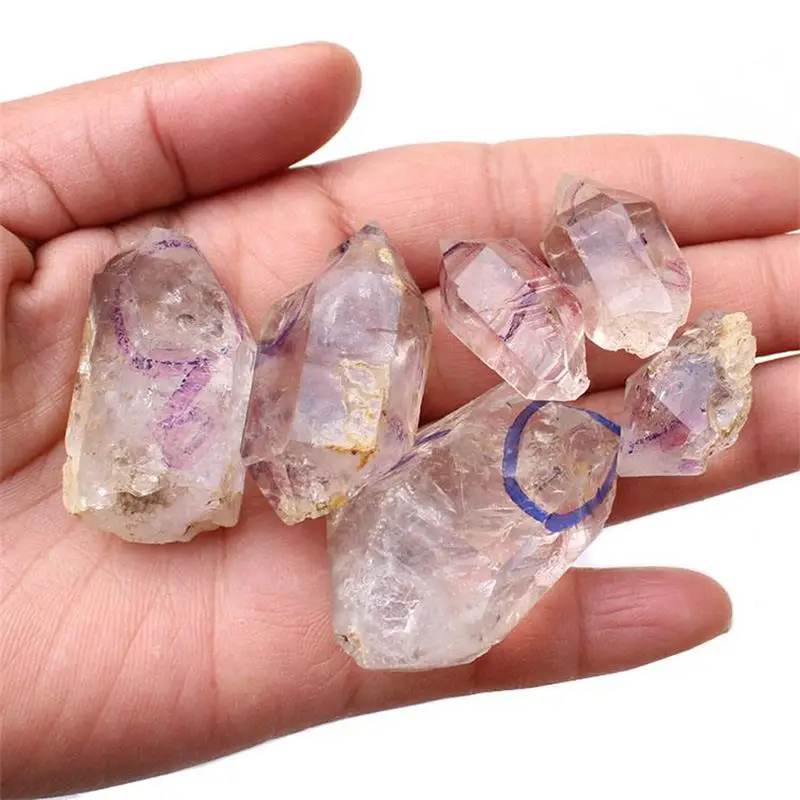 one piece Rough Natural Enhydro Quartz Point With Moving Water Bubbles 3