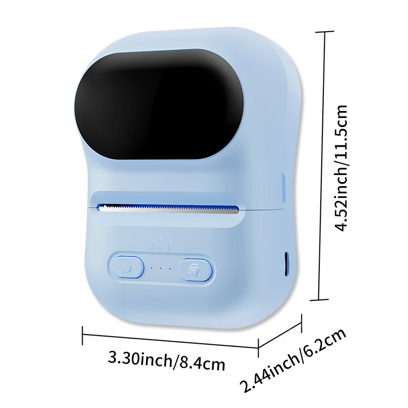 58mm 라벨 프린터 휴대용 블루투스 포터블 2인치 프린터 (베이커리, 소매점, 선물 가격표용) 미니 감열 프린터