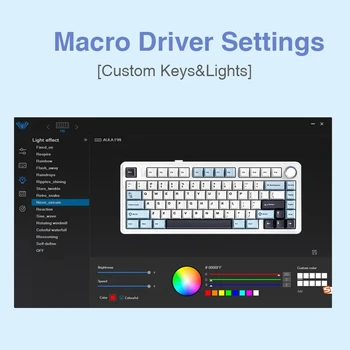 AULA F75 2.4G Wireless/Bluetooth/Wired Gaming Mechanical Keyboard RGB Customized 75% Layout OEM Profile Gasket Structure 5