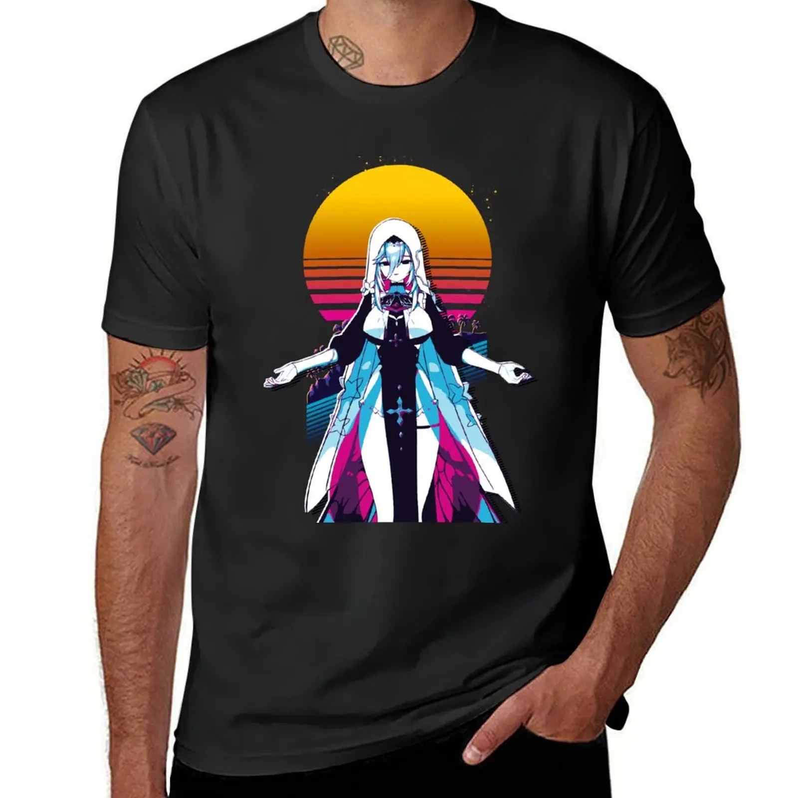 Honkai Impact - Aponia *80s retro* T-Shirt animal prinfor boys kawaii clothes mens t shirts