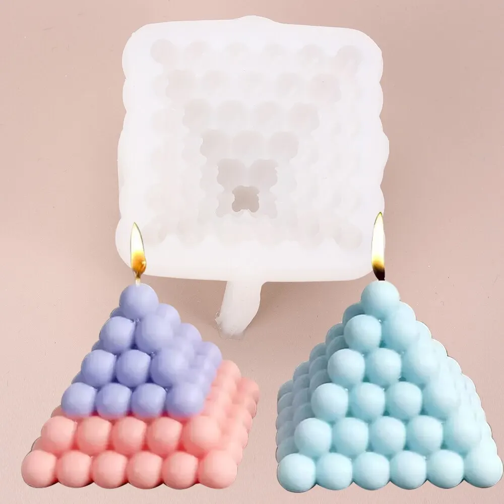3D Silicone Molds Bubble Cube Pyramid Aromatherapy Candle Resin Mould DIY Geometry Candles Mold Gypsum Craft Making Molds aromatherapy candle mold,silicone mold,silicone candle molds,silicone candle mold,candle mold