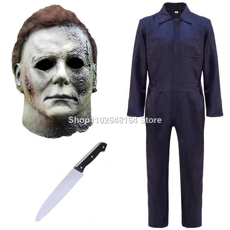Halloween Michael Miles Killer Mask Cosplay Horror Bloody Latex Masks Helmet Carnival Masquerade Party Costume Props