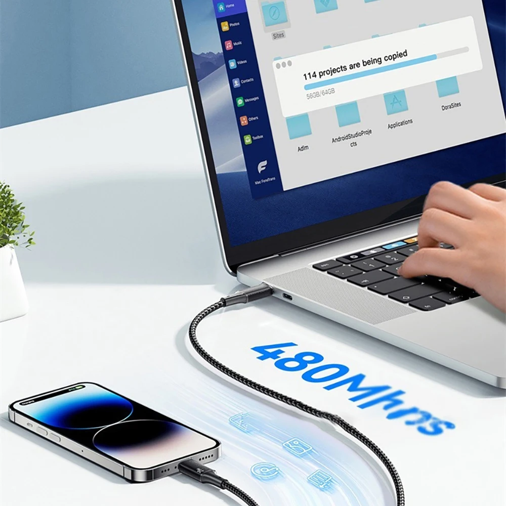PD29W USB 케이블 iPhone 15 14 13 12 Pro Max 11 iPad Mini Type C 고속 충전 USB C 데이터 와이어 코드 480Mbps 데이터 전송