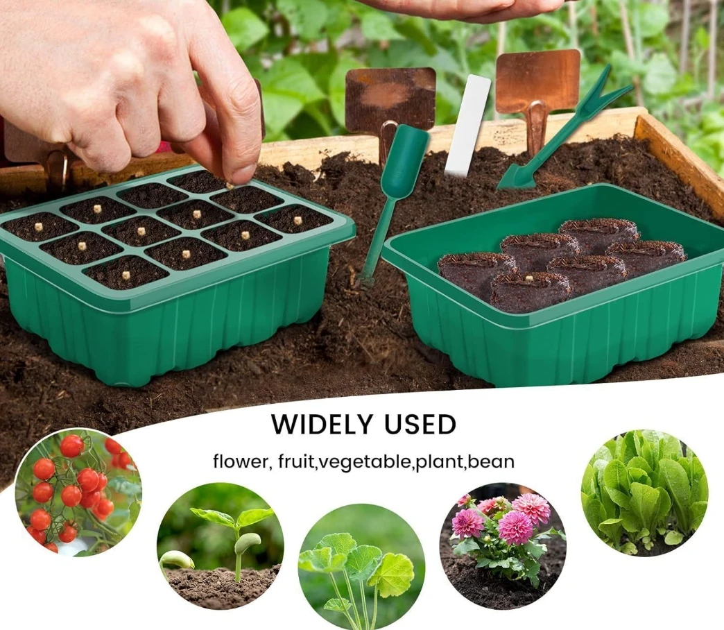 Deluxe Home Seed Starter Tray with Adjustable Grow Light and Humidity Control