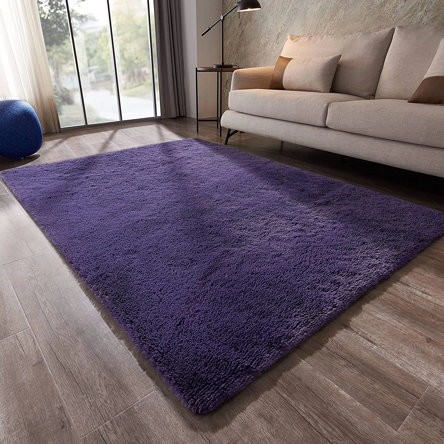 רך פלאפי אזור שטיח שאגי סלון שטיח פאזי גריי סגול שטיחים נגד החלקה פרוותי  קומפי שינה שטיחים בית תפאורה רצפת שטיח| | - AliExpress