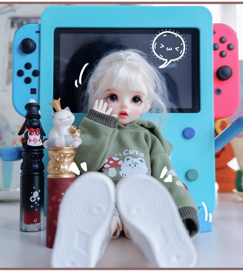 1/6Bjd Doll Clothes Cute Cat Hooded Sweater Jacket Casual Doll Coat Accessories For Large 1/6, Yosd, 30cm Bjd Sd Dd Doll