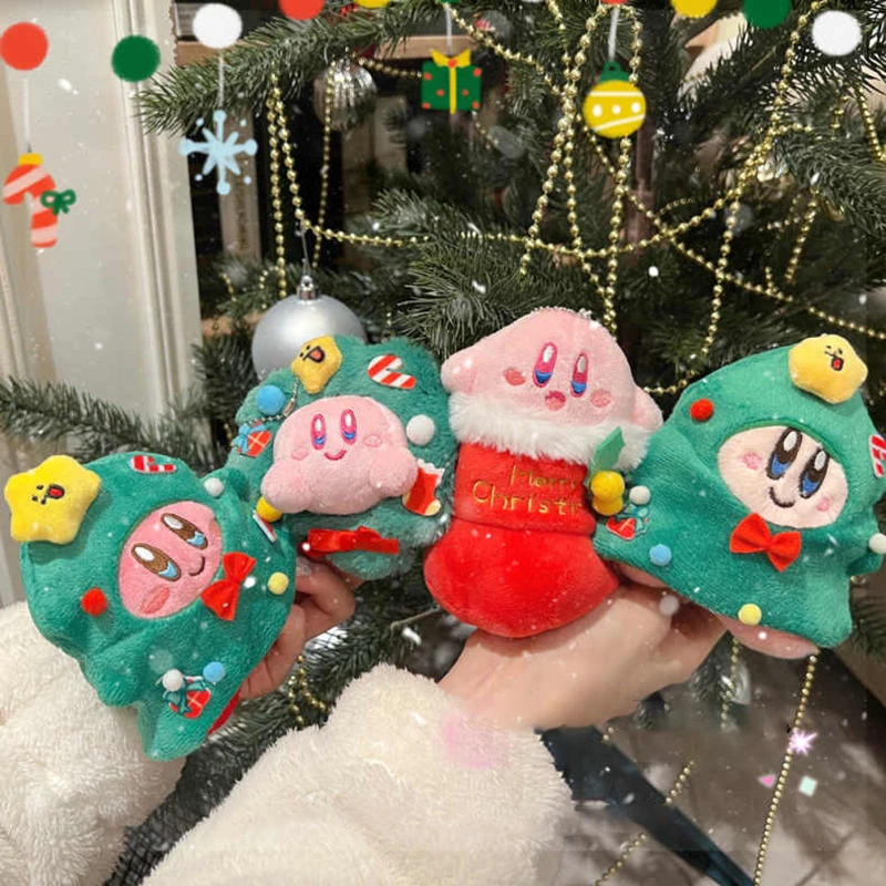 Llaveros de peluche de Kirby de Navidad, figuras de Anime de dibujos  animados, Kirby 키링, Juguetes Para Niños, llavero colgante, adornos de  regalo de Navidad| | - AliExpress
