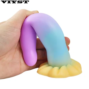 VIYST Realistic Silicone Animal Dildo Vaginal G-spot with Suction Cup Anal Plug Hand-free Monster Dildo Female Sex Toy for Women 6