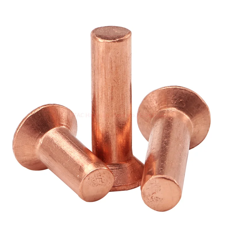 Flat Head Rivets Solid Copper Rivet M2 M2.5 M3 M4 M5 M6 M8 Fasteners  20-200pcs