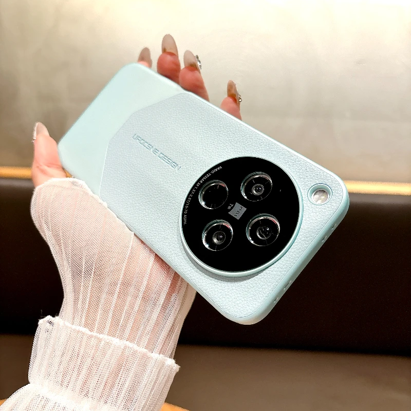 Premium Luxury Leather Phone Case with Ultra Matte Finish and Plating Accents