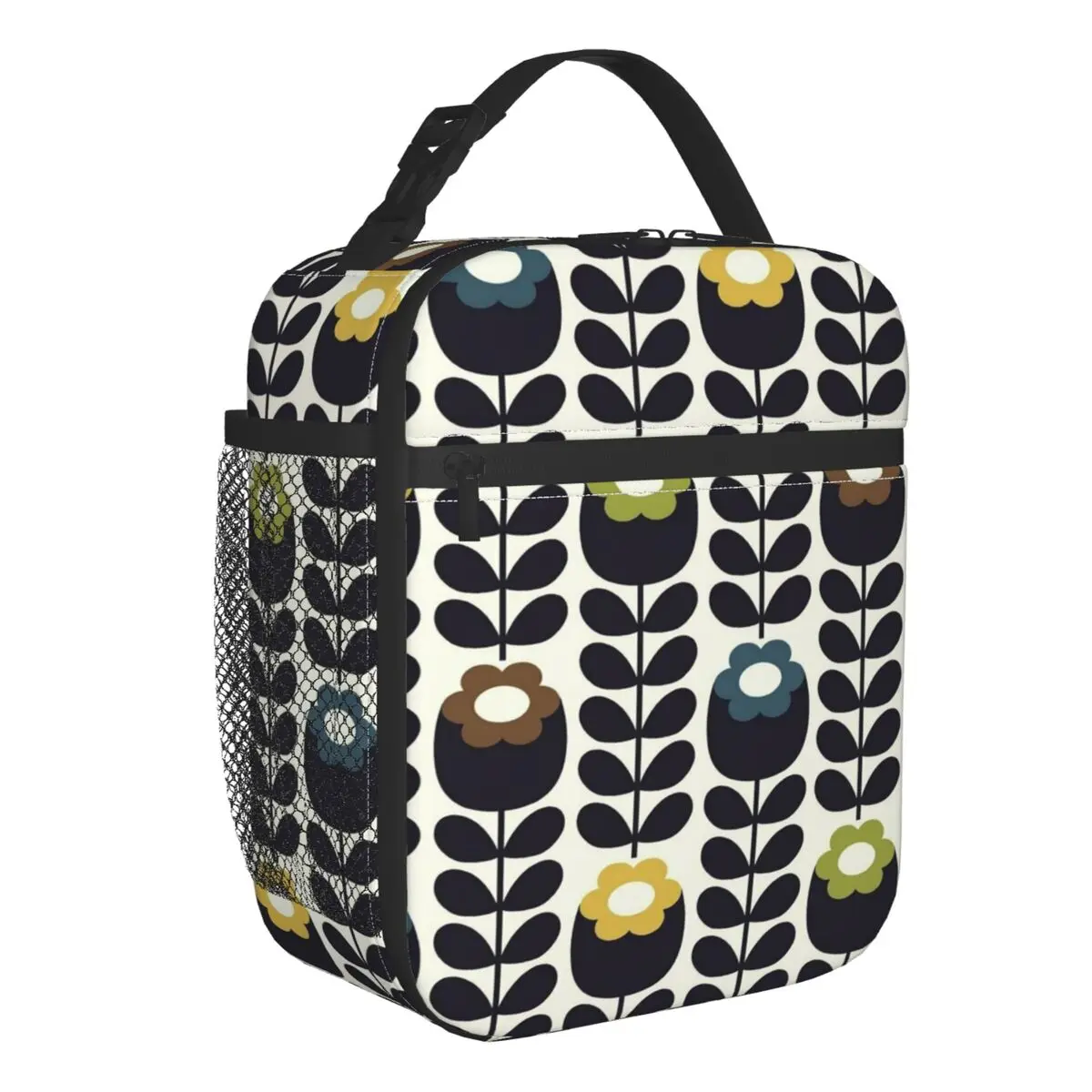 

Изолированные сумки для обеда в скандинавском стиле с цветами Orla Kiely, для работы, школы, портативный термоохладитель, бэнто-бокс для женщин и детей